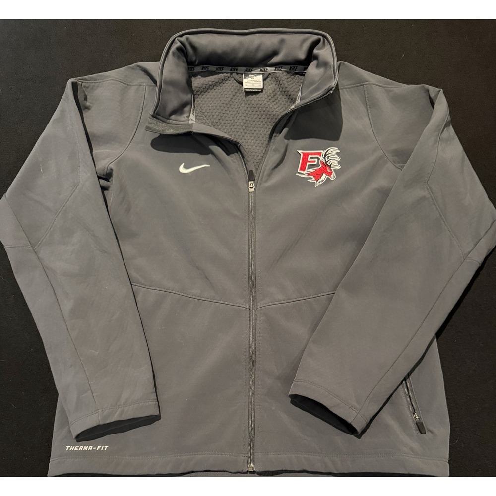 Fairfield University Stags Nike Therma-Fit Full Zip Jacket Gray Mens XL